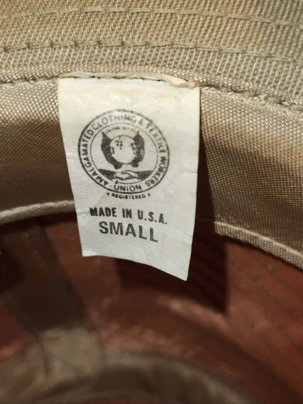 Vintage Tan Bush Hat with Leopard Band